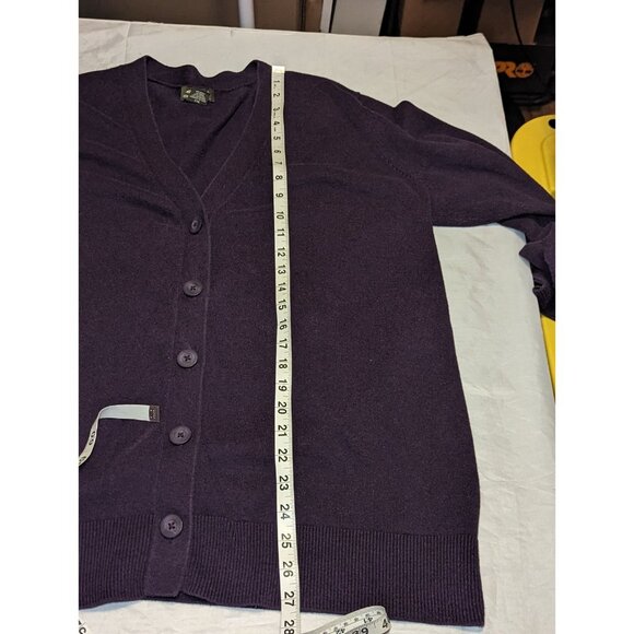 Eddie Bauer Cotton Cashmere Button Cardigan Sweater Purple XXL V-Neck - Picture 7 of 12